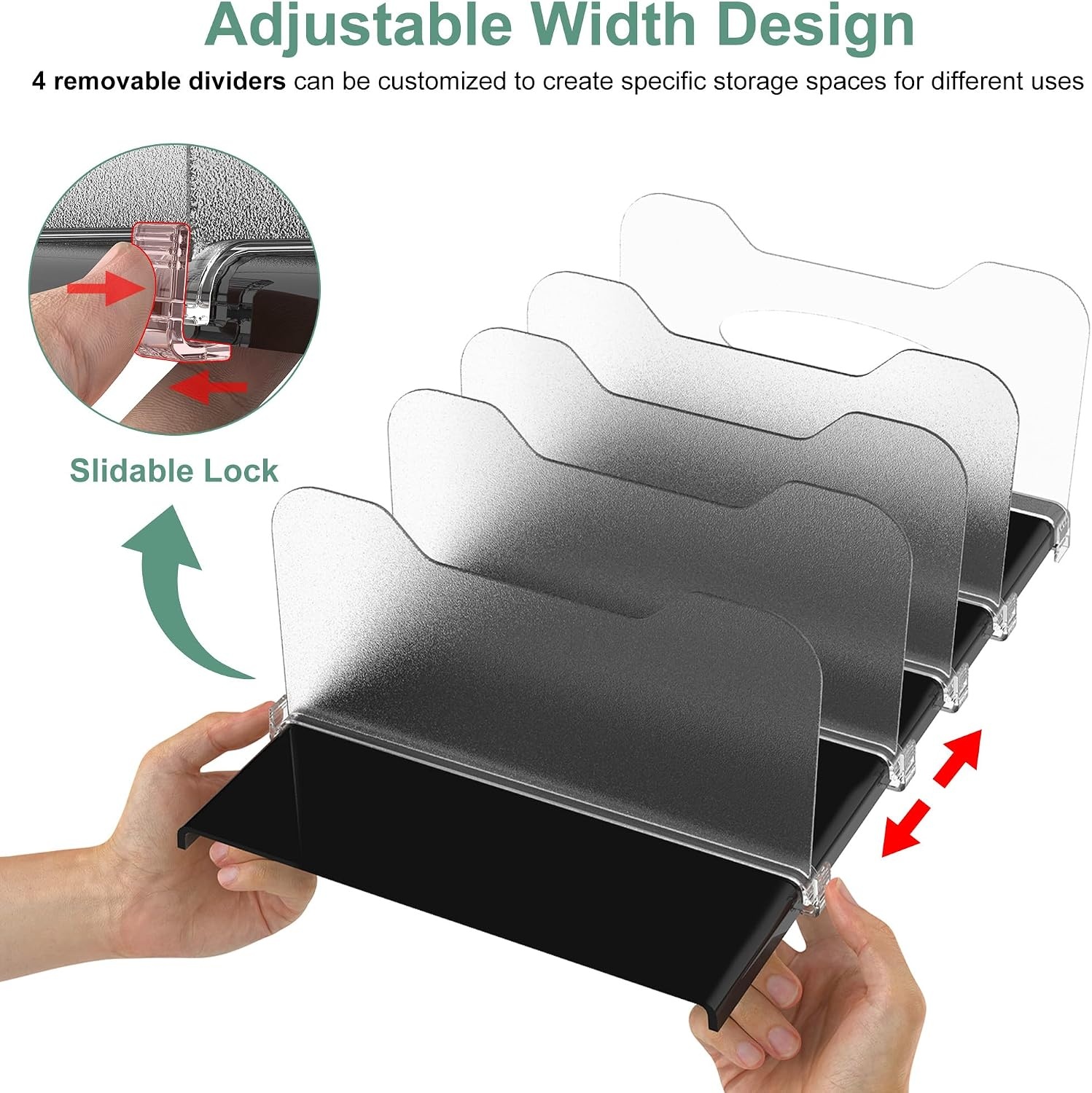 image:imageFreezer Organizer12 Visible Fridge Organizer Rack with Removable DividersBlack