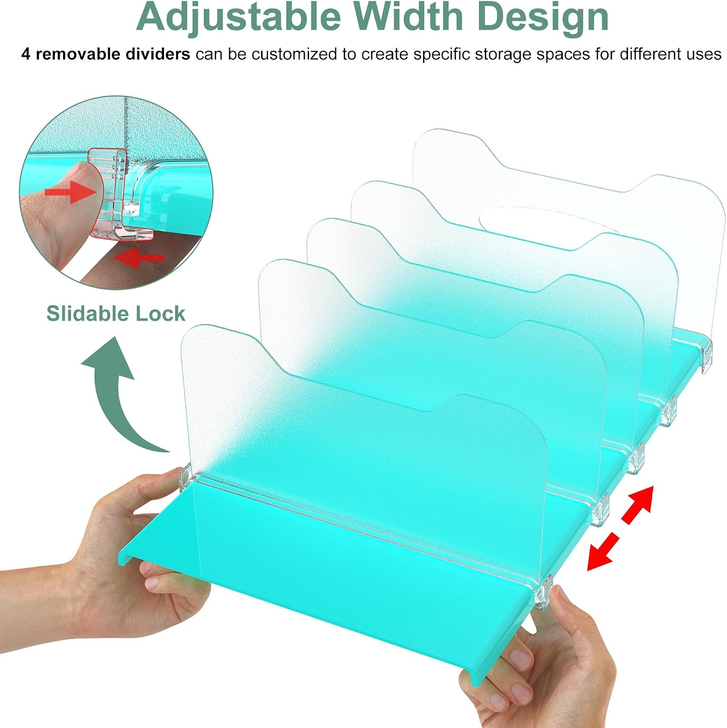 image:imageFreezer Organizer12 Visible Fridge Organizer Rack with Removable DividersMint Green