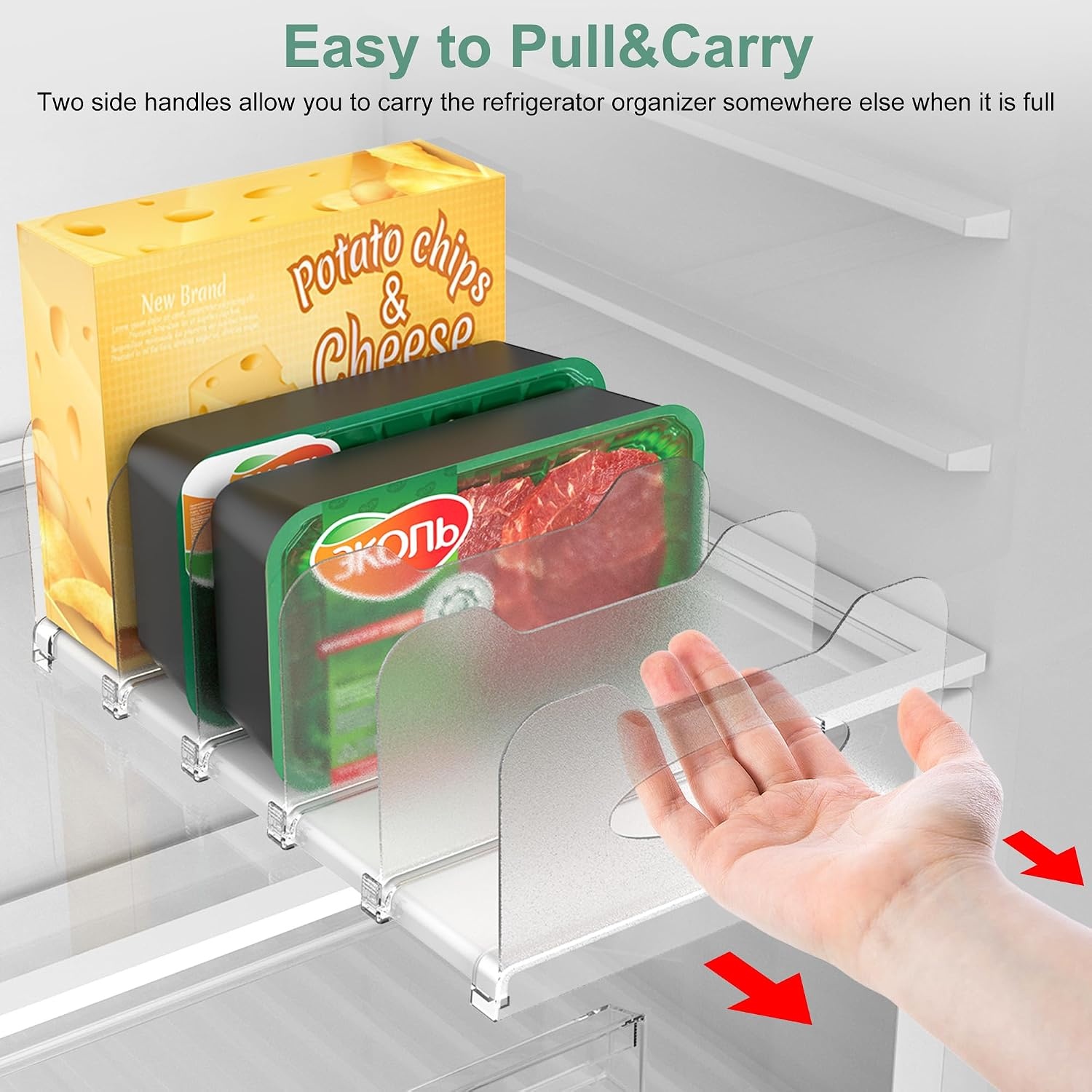image:imageFreezer Organizer12 Visible Fridge Organizer Rack with Removable DividersWhite