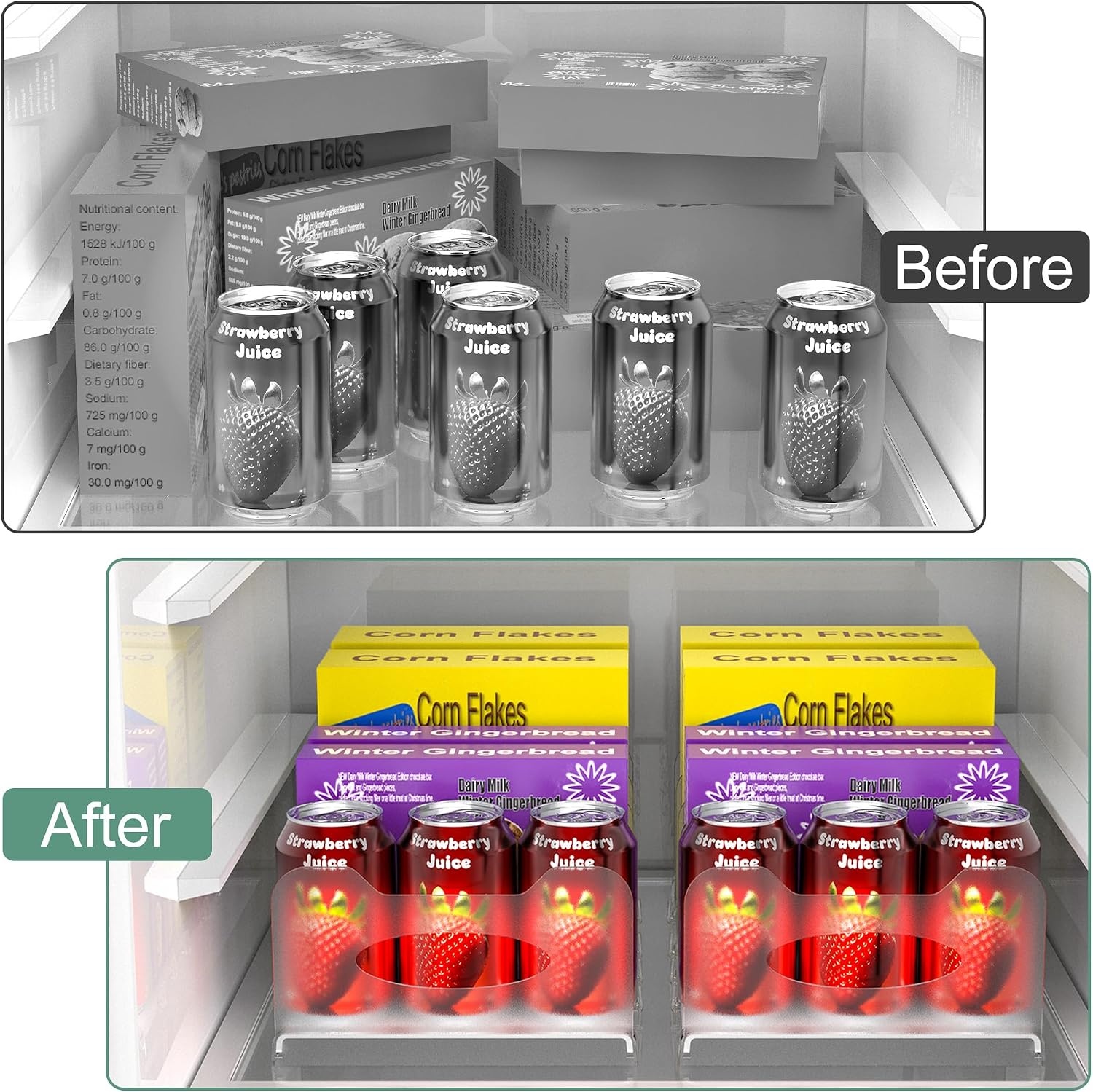 image:imageFreezer Organizer12 Visible Fridge Organizer Rack with Removable DividersWhite