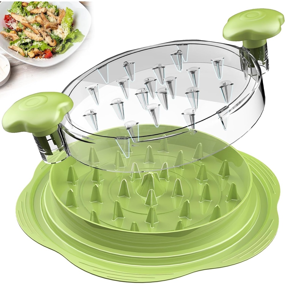 image:imageChicken Shredder Tool Twist Large Meat Shredder with BrushampFork BlackMatcha Green
