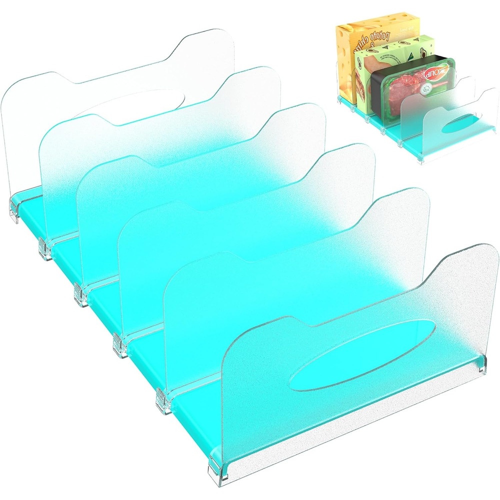 image:imageFreezer Organizer12 Visible Fridge Organizer Rack with Removable DividersMint Green