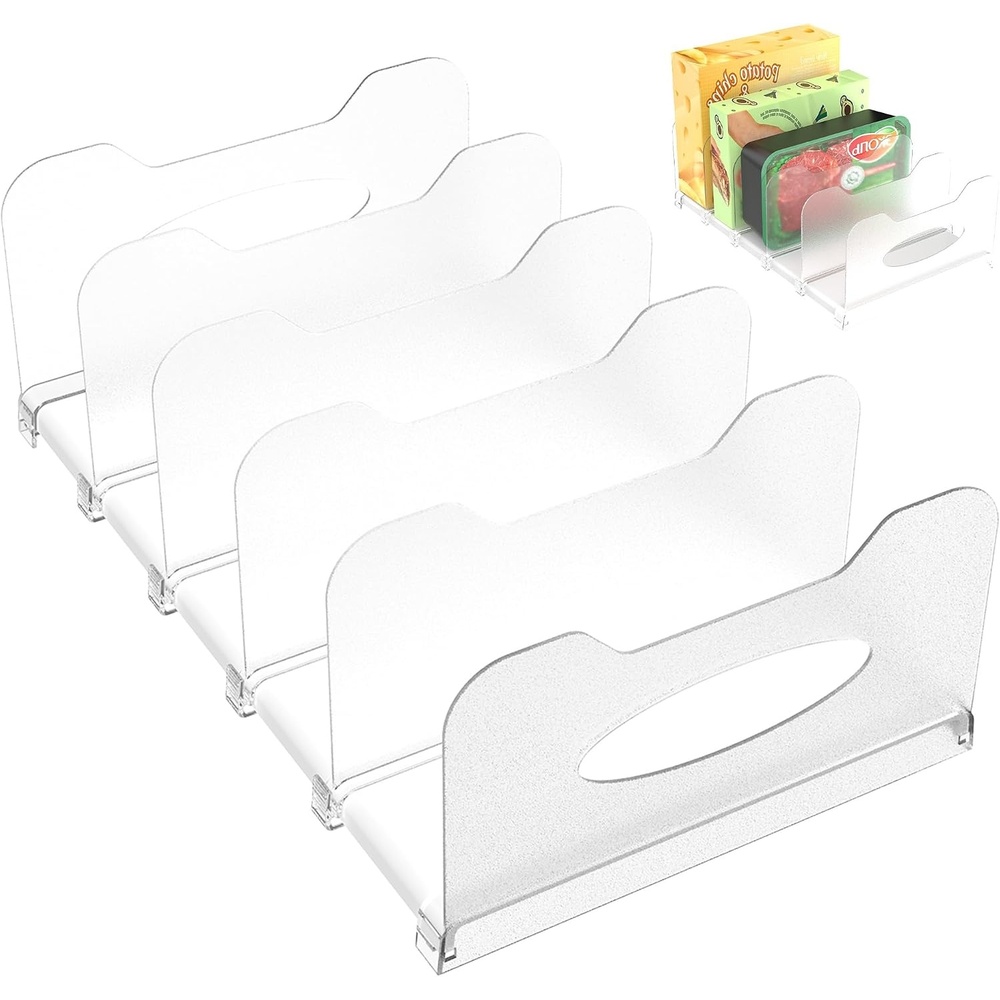 image:imageFreezer Organizer12 Visible Fridge Organizer Rack with Removable DividersWhite