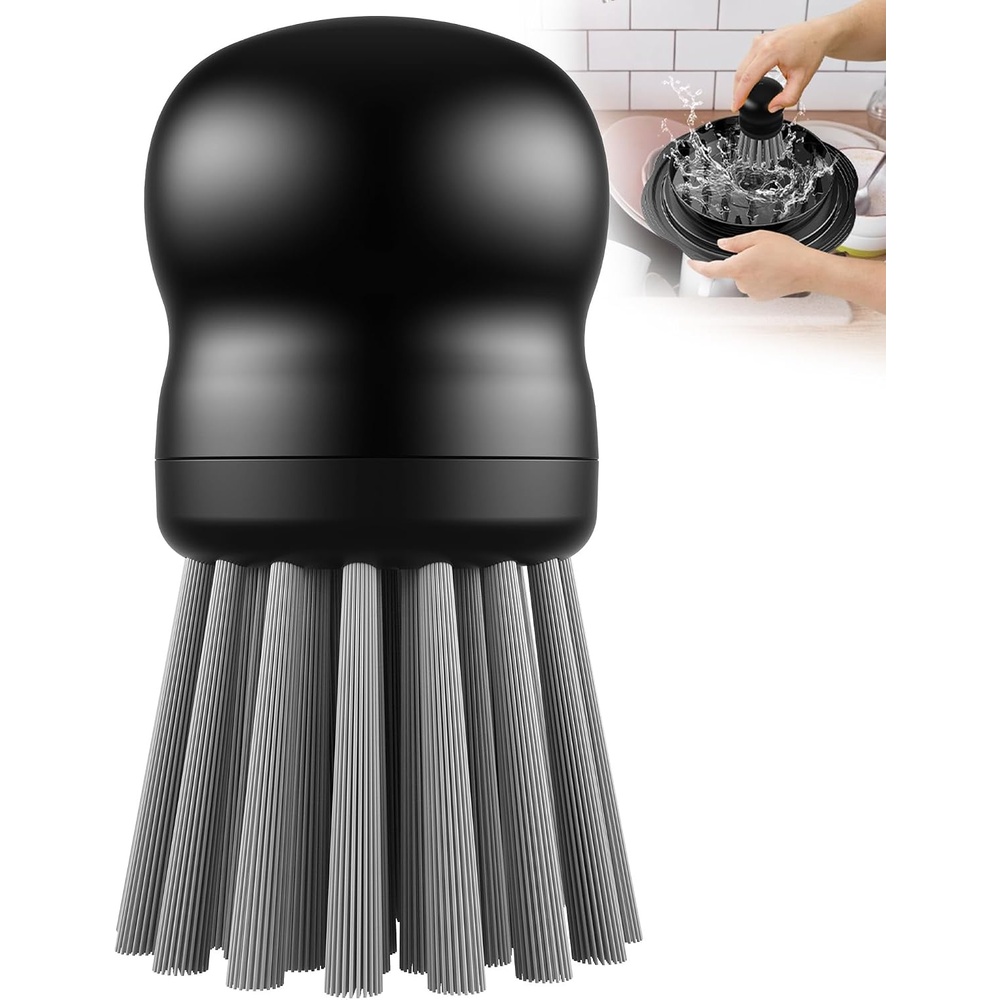 image:imageMini Dish Brush for Cleaning Chicken Shredder Long Bristles 1Pack BlackBlack
