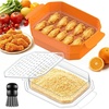 image:imageXL Batter Bowl with Lid1011Qt DualSifter Breading Bowl Shaker for FryingOrange