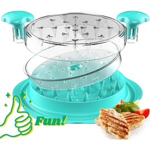 Chicken Shredder Tool Twist with Removable Inner Tray for Chicken Pork Beef(MintGreen)