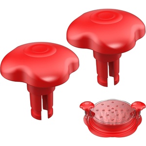 SURETIVIAN 2 PCS Chicken Shredder Handle Ergonomic Handle, Meat Shredder Knobs Suitable Chicken Shredder, 2.36 * 2.36 * 2.24inch(Black)(Red)