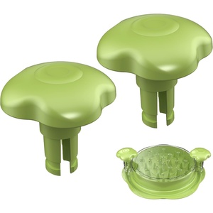 SURETIVIAN 2 PCS Chicken Shredder Handle Ergonomic Handle, Meat Shredder Knobs Suitable Chicken Shredder, 2.36 * 2.36 * 2.24inch(Black)(matcha)